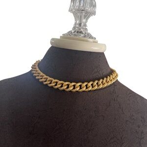 Erwin Pearl Gold Tone Vintage Chunky Chain Link Necklace 17”